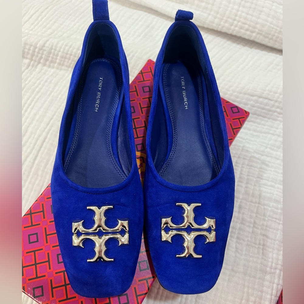 Tory Burch Eleanor Ballet Flat Cobalt Size 7